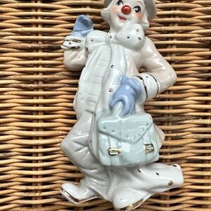 Vintage Porcelain Clown “The Traveler” Figurine